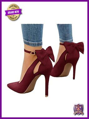 4" Stiletto Heel Pointed Toe Ankle Strap Pumps Dress Shoes